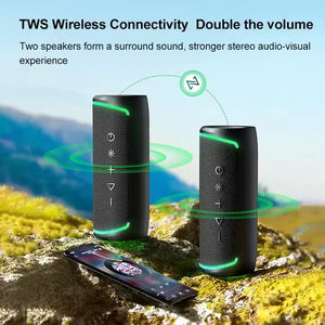 Enceinte sans fil portable avec caisson de basses et éclairage LED RVB, alimentée par batterie, utilisation en extérieur, 50-100W, prend en charge TWS, entrée AUX, USB - Product Image 5