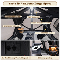 Tente pneumatique Coody Hubshelter Pro - Noire, tente de camping gonflable pliable portable, tente pneumatique pratique