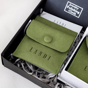 Custom Personalised Suede Microfiber Green Jewelry Bags Necklace Earrings Rings Storage <b>Gift</b> Packaging <b>Envelope</b> Pouches - Product Image 3