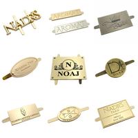Etiquetas Metálicas Rectangulares para Bolsos, Placas de Metal con Nombre de Marca, Logotipo Metálico Dorado para Bolsos, Logotipo Personalizado