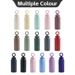 Botella de agua con tapa magnética, botella de acero inoxidable de 1000ml, botella de agua aislada al vacío de doble pared para gimnasio con soporte magnético para teléfono - Product Image 6