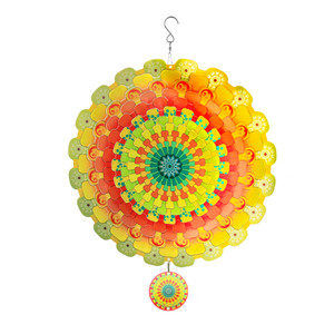 Novedad para Navidad: Molinillos de Viento Metálicos con Diseño de Mandala para Decoración de Jardín y Patio, Adornos Decorativos 3D con Cuerda - Product Image 2