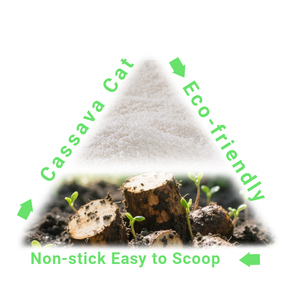 Litière pour chat en amidon de manioc écologique, anti-odeurs, forte agglomération, biodégradable, jetable aux toilettes, faible poussière, écologique, sans danger pour les chatons - Product Image 3