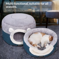 Petit Nid de Chat Entièrement Fermé pour l'Hiver, Chaud et Universel, pour Quatre Saisons, Lit pour Animaux de Compagnie, Sac de Couchage, Fournitures