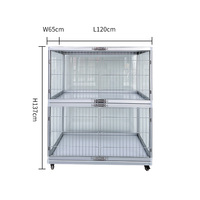 Cage professionnelle pour petits animaux Armoire à chat en alliage d'aluminium durable Affichage d'élevage à 3 étages