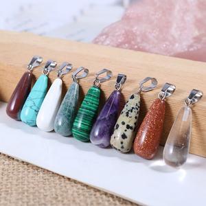 Подвеска из натурального драгоценного камня в виде капли воды - Product Image 4