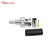 Connecteur BNC mâle étanche EZ Crimp pour câble coaxial LMR195 RG58, modèle BNC-M-EZ-LMR195-WP, utilisation extérieure scellée