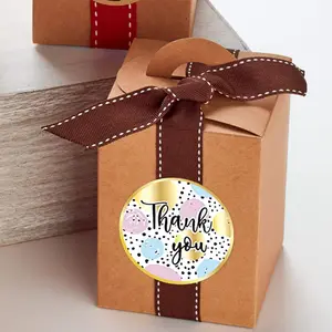 500 adet/rulo yuvarlak çiçek teşekkür ederim çıkartmalar Scrapbooking için paket mühür etiketleri özel yapışkan dekorasyon düğün Sticker