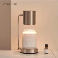 Chambres Cafés Salles de yoga Ambiance nocturne esthétique Lampe de table électrique sans fumée Bougie en verre Lampe chaude
