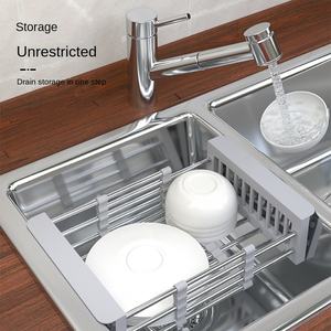 Estante de placa de alta resistencia ajustable de acero inoxidable para cocina, armario de almacenamiento, escurridor de platos para fregadero de cocina - Product Image 1