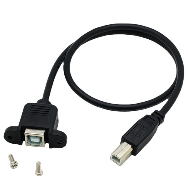 Wholesale 0.3m 0.5m 1m USB 2.0 B Male-to-Female 3A Fast Charging Copper Conductor Extension Cord with PVC Jacket