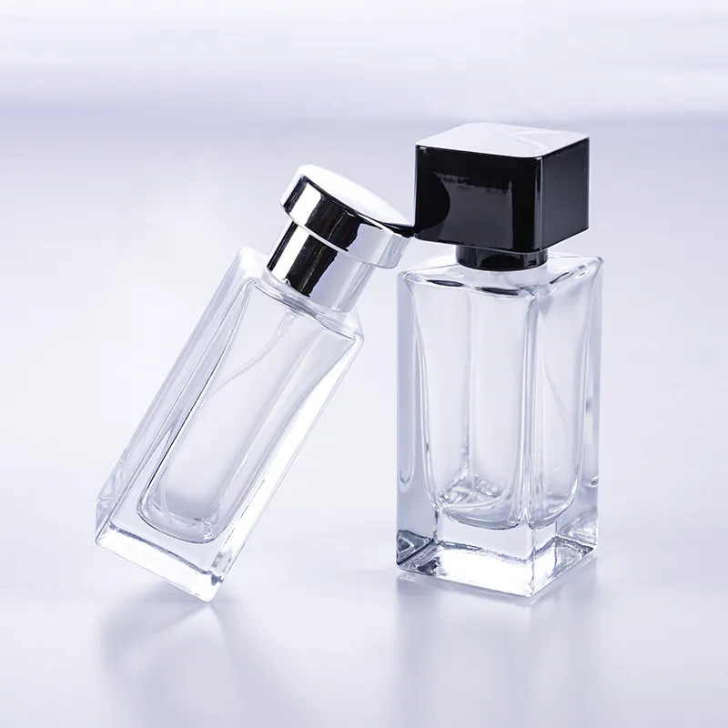 30ml 50ml 100ml benutzer definierte Logo quadratische leere Parfüm flasche mit Box Parfüm glasflasche