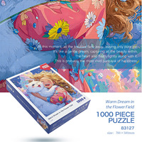 Échantillon Gratuit Disponible, Puzzle Personnalisable de 1000 Pièces, 750*500MM, Blocs en Bois, Carton, Plastique, Jeu Éducatif DIY avec Logo