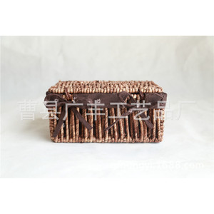 Boîte à mouchoirs tissée à la main avec couvercle en tissu pour voiture, salon, salle de bain, mouchoirs extractibles Zjh9008 - Product Image 4
