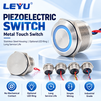 Interrupteur piézoélectrique en acier inoxydable IP68, bouton tactile momentané en métal 24V, étanche, anti-vandalisme, scellé, pour contrôle industriel