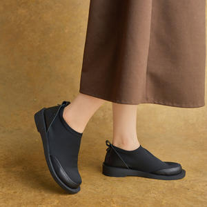 Zapatos de tacón bajo de cuero elásticos con bloques de color, estilo británico, novedad de otoño - Product Image 4