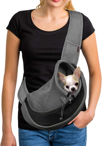 Pet köpek Sling taşıyıcı nefes örgü seyahat güvenli köpekler kediler için tek kollu çanta taşıyıcı - Product Image 2
