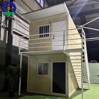 Casa Contenedor Tipo Villa Pequeña de 20 pies/40 pies, Casa Móvil Prefabricada de Lujo, Expandible, con Baños Completos