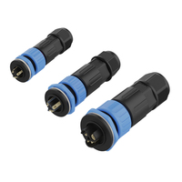 Connecteur d'alimentation étanche IP67 à 10 broches, prise droite, prise de panneau en plastique à souder/pour circuits imprimés
