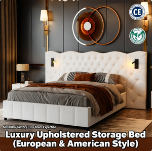 Base <span class=keywords><strong>de</strong></span> <span class=keywords><strong>Cama</strong></span> Moderna Tapizada Willsoon con Cabecera Acolchada, <span class=keywords><strong>Cama</strong></span> <span class=keywords><strong>de</strong></span> Plataforma <span class=keywords><strong>de</strong></span> Cuero Sintético Blanco con Almacenamiento, Tamaño Queen/King - Product Image 1