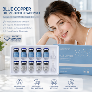 Wholesale Blue Copper Peptide <b>Serum</b> Moisturizing Smoothing Facial Essence Custom Logo Skin Care OEM ODM - Product Image 1
