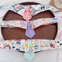 JXANRY Mignon et Doux Collier Nœud Papillon Réglable en Toile Colorée à Motifs de Dessins Animés pour Chats et Chiens, Écologique, Décoration de Col pour Animaux de Compagnie, Vente en Gros