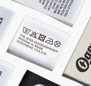 Étiquettes de lavage personnalisées directes d'usine, écologiques, en <span class=keywords><strong>coton</strong></span> biologique, imprimées, pour vêtements - Product Image 2