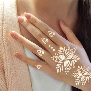 สติกเกอร์ติดเล็บลายเฮนน่าแบบมีกาวในตัวสติกเกอร์พิมพ์ลายน้ำแบบชั่วคราวสำหรับเจ้าสาวเฮนน่า - Product Image 3