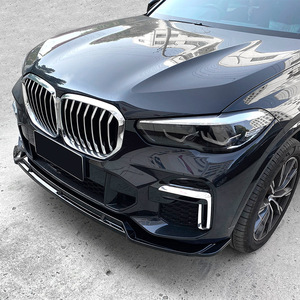 Front Bumper Lip Splitter Piano Black Carbon Fiber Texture For Bmw X5 G05 M Sport 2019 2020 2021 2022 - Product Image 2