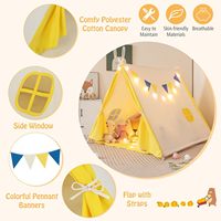 Tente de jeu triangulaire pour enfants en polyester avec structure en bois de pin, vente en gros