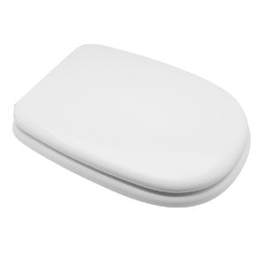 Tapa de inodoro moderna de cierre suave y alargada para inodoro suspendido Senesi Pienza, hecha de urea y PP para uso en el baño - Product Image 2