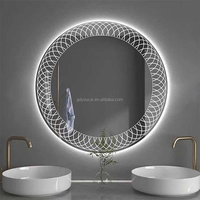 Miroir intelligent haut de gamme, miroir LED, miroir mural intelligent, miroir tactile sensible à la lumière, miroir mural circulaire