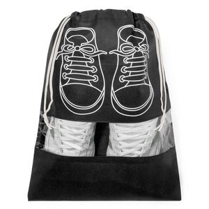 Sac de rangement promotionnel, durable, portable, écologique, en non-tissé, classique, fait main, avec cordon de serrage, pour chaussures, réutilisable, pour la maison et les voyages - Product Image 4