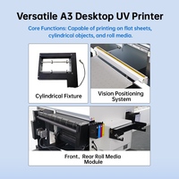 Impresora UV de Inyección de Tinta Multifuncional Automática 3 en 1 A3 AUDLEY con Posicionamiento Visual para Impresión con EPS I3200-U1(HD)