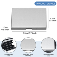 Nouveau design de boîtier de carte de crédit en métal avec blocage RFID boîte de carte de crédit pliante en acier avec fermeture à clip cadeaux d'affaires et fournitures