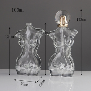 Bottiglia <span class=keywords><strong>di</strong></span> Profumo a Forma <span class=keywords><strong>di</strong></span> <span class=keywords><strong>Corpo</strong></span> Femminile in Vetro da 100ml con Confezione Regalo - Product Image 5