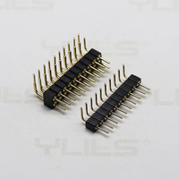 Muestra Gratuita de Conector Recto de Cabezal de Pines Mecanizado Industrial de Fila Única, Paso de 2.54 mm, Posiciones de 02-40 pines, Altura de 3.0 mm, para PCB