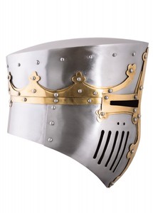 Casco de Acero de Cruzado del Siglo XIII, Hecho a Mano, Estilo Medieval Antiguo, con Forro de Cuero, para Colección - Product Image 4