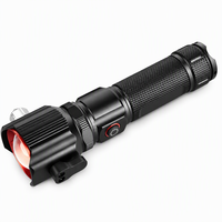 Lampe torche LED rechargeable USB-C W5197 noire, zoomable, fonction batterie externe, autonomie 3-4h, 1000 lumens, IP54, mise au point réglable