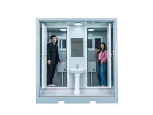 Kit de toilettes préfabriquées modulaires portables modernes Maisons Toilettes préfabriquées Cabine de toilettes publiques Cabine de salle de bain - Product Image 3