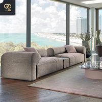 Le canapé combiné modulaire de salon moderne nouvellement conçu Villa Creative Linen Luxury Straight Row Sofa