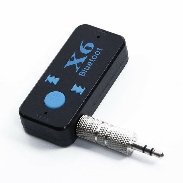X6 Wireless Bt 4.1 Audio Music Receiver Stereo Car Kit Adapter 3.5mm AUX Handsfree Car Kit Support TF Card A2DP Mp3