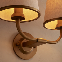 Lampe murale en lin Adria, double applique murale pour salle à manger, chambre à coucher, éclairage intérieur, lampe murale moderne, éclairage de luxe, décoration de la maison