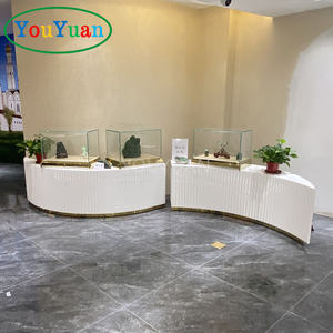 Vitrine de bijoux ronde en <span class=keywords><strong>bois</strong></span> pont coulissant présentoir de bijoux comptoir de bijoux vitrine kiosque - Product Image 6