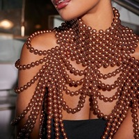 Offre Spéciale américain rétro multicouche frangé cou chaîne tissé à la main mode perle corps chaîne bijoux transfrontaliers