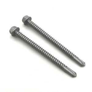 Tornillo de techo galvanizado Serie 500 #5, tornillo <span class=keywords><strong>autoperforante</strong></span> de punto de perforación, arandela de sistema de medición de pulgadas estándar DIN de acero/metal - Product Image 3