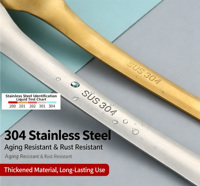 Cuillère profonde moderne en acier 304 avec long manche, cuillère d'alimentation pour bébé, durable et compatible lave-vaisselle, usage domestique, cadeau créatif