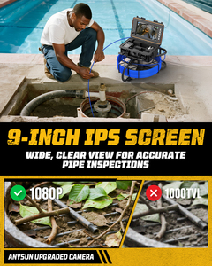 Caméra d'inspection de canalisation industrielle vidéo 7 mm 1080P à auto-nivellement 512 Hz pour plomberie et égouts - Product Image 6