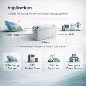 Batterie Gel pour Système de Stockage d'Énergie Solaire 100Ah 150Ah, Batterie Solaire Gel <span class=keywords><strong>12V</strong></span> <span class=keywords><strong>200Ah</strong></span> - Product Image 4