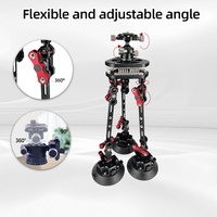 Support de caméra YUANYUJINGMI en aluminium à triple ventouse, bras magique, tête sphérique à angle réglable, dégagement rapide, trous de vis 3/8 pouces, personnalisable